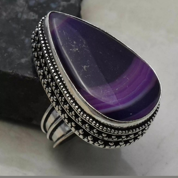 New Botswana Agate 925 Silver Ring. - Picture 3 of 8
